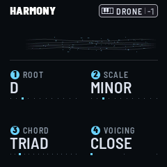 HARMONY: D, MINOR, TRIAD, CLOSE